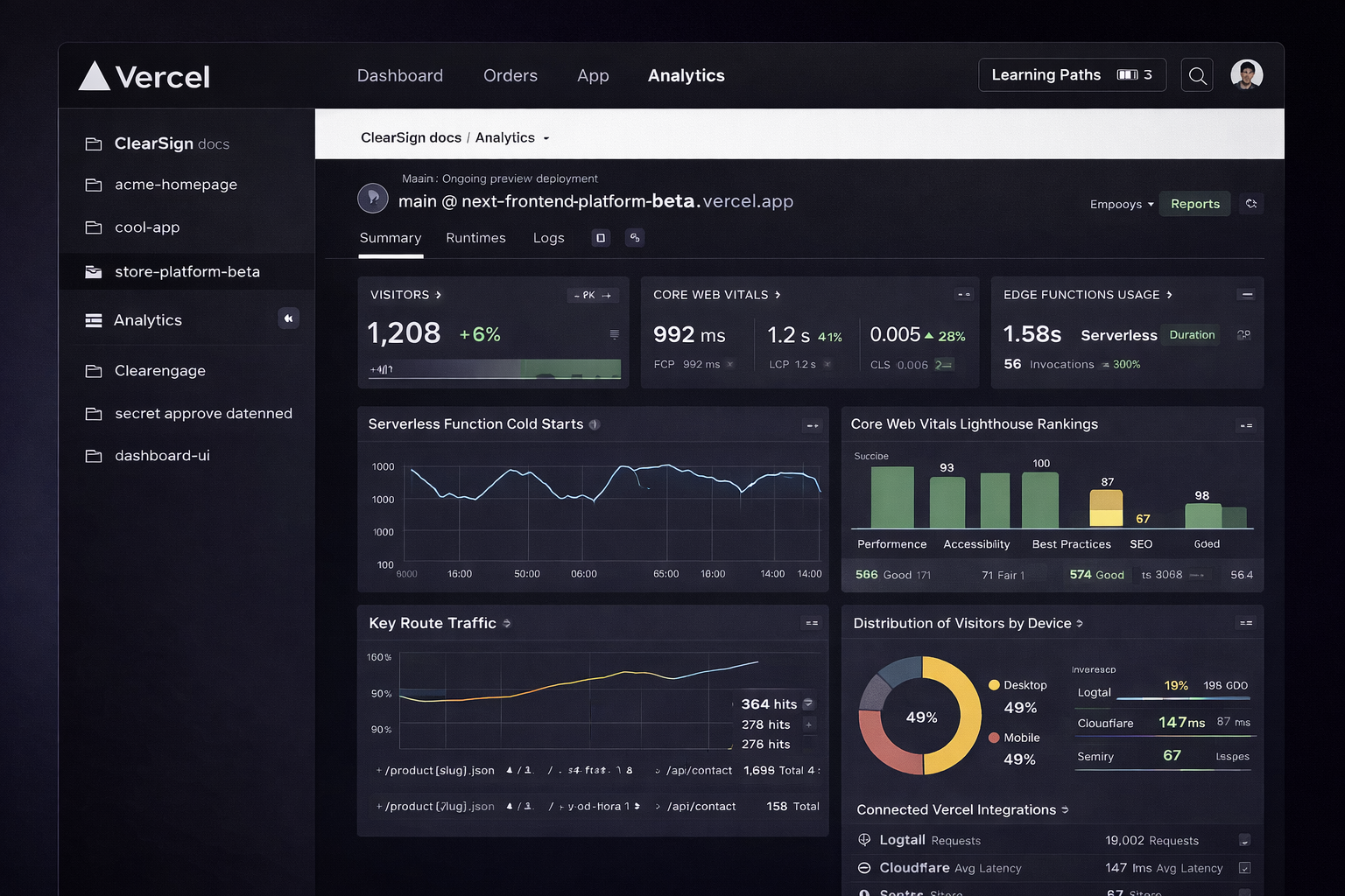 Developer Dashboard Platform